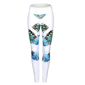 Leaf-print Yoga Pants