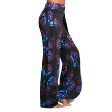 Loose, Butterfly-printed Yoga Pants