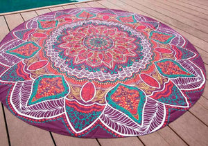 Round Chiffon Yoga Towel